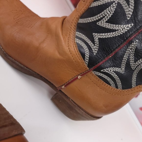 Sam Edelman Sheldon Cowboy Classic Western Boots Southwest Eagle Size 6.5 - Picture 8 of 9